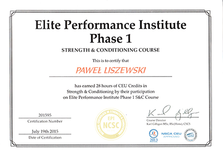 Elite Performance Institute Phase 1